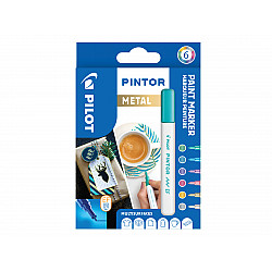 * Pilot Pintor Pigment Ink Paint Marker - Metallic Mix - Extra Fine - Set of 6