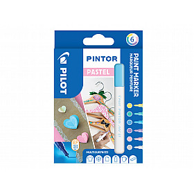* Pilot Pintor Pigment Inkt Paint Marker - Pastel Mix - Fine - Set van 6