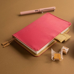 !* Hobonichi Techo Original A6 2022 Set - Colors: Caramel Pink (JAP / A6 / April Start / Book + Cover)