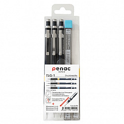 Penac TLG-1 Profi Mechanical Pencil - 0.3 / 0.5 / 0.7 mm - Set of 3 + Refill