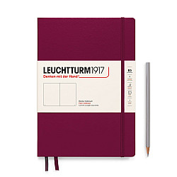 Leuchtturm1917 Notebook - B5 Composition - Hardcover - Plain - Port Red