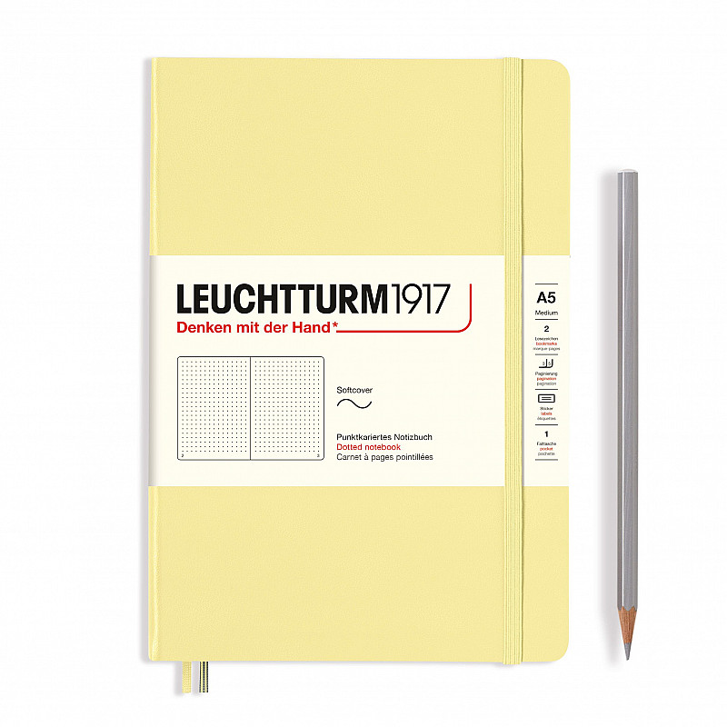 Leuchtturm 1917 A5 Dotted Notebook 123 Pages or Loop - Softcover Muted  Pastel