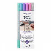Midori Color Pen Set voor Pre-Inked / Paintable Stamp - Relax (Set van 6)