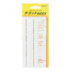 Midori Index Label Chiratto - Goudkleurige Patronen - Set van 24