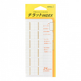Midori Index Label Chiratto - Goudkleurige Patronen - Set van 24