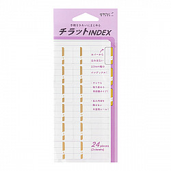 Midori Index Label Chiratto - Goudkleurige Nummers - Set van 24