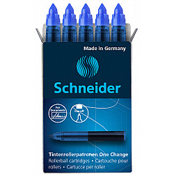 Schneider One Change Rollerball Refill - Set of 5 - Blue