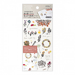Midori Transfer Stickers for Journaling - Flowers