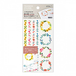 Midori Transfer Stickers for Journaling - Flower Wreaths