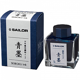 Sailor Seiboku Pigment Vulpen Inkt - 50 ml - Blauw