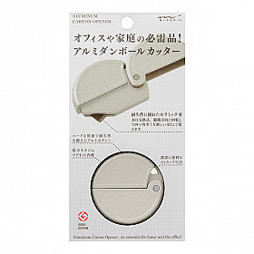 Midori Aluminium Cardboard Cutter & Dozen Opener - Zilver