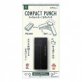Midori XS Compact Punch Twee-gaats Perforator - Zwart