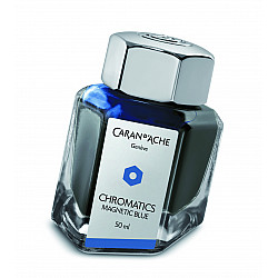 Caran d'Ache Chromatics Fountain Pen Ink - 50 ml - Magnetic Blue