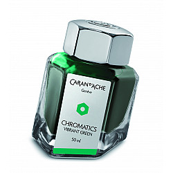 Caran d'Ache Chromatics Fountain Pen Ink - 50 ml - Vibrant Green