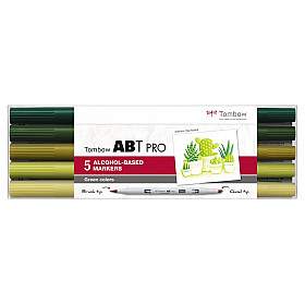 Tombow ABT PRO Alcohol Marker - Green Colours - Set van 5