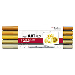 Tombow ABT PRO Alcohol-based Marker - Yellow Colours - Set of 5