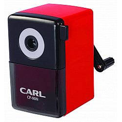 Carl Compact Design Pencil Sharpener with Desk Clamp - Red