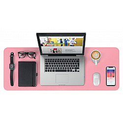 Sigel Rollable Desk Pad - 80 x 30 cm - Pink/Silver