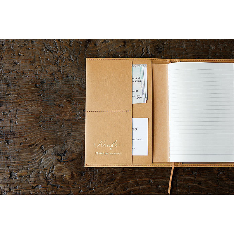 File Folders King Jim +Kraft Note Cover A5 Beige