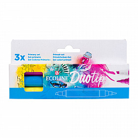 Talens Ecoline Duotip Marker Pen - Primaire Set - 3 kleuren