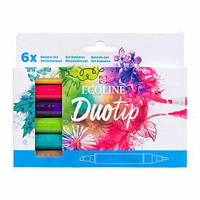 Talens Ecoline Duotip Marker Pen - Botanische Set - 6 kleuren