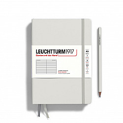 Leuchtturm1917 Notebook - A5 - Hardcover - Ruled - Natural Colours - Light Grey