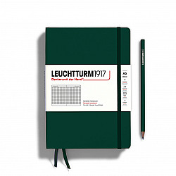 Leuchtturm1917 Notebook - A5 - Hardcover - Squared - Natural Colours - Forest Green