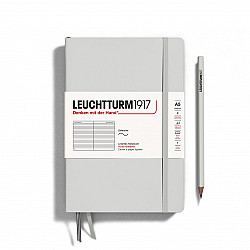 Leuchtturm1917 Notebook - A5 - Softcover - Ruled - Natural Colours - Light Grey