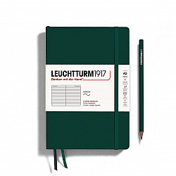 Leuchtturm1917 Notebook - A5 - Softcover - Ruled - Natural Colours - Forest Green