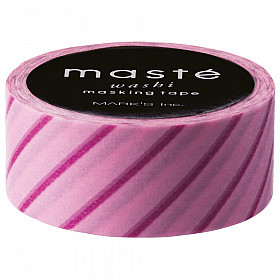 Mark's Japan Maste Washi Masking Tape - Stripe Basic - Purple (Limited Edition)