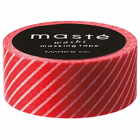 Mark's Japan Maste Washi Masking Tape - Stripe Basic - Red (Limited Edition)