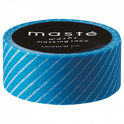Mark's Japan Maste Washi Masking Tape - Stripe Basic - Neon Blue (Limited Edition)