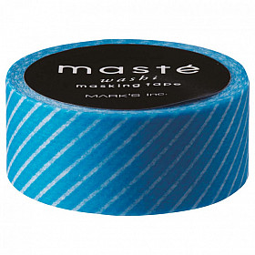 Mark's Japan Maste Washi Masking Tape - Stripe Basic - Neon Blue (Limited Edition)
