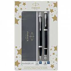 Parker IM Duo Black CT Giftset - Fountain Pen & Ballpoint Pen - Set of 2
