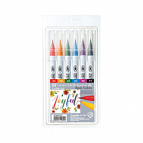 Kuretake ZIG Clean Color Real Brush Pen - Basic Colors - Set van 6
