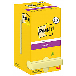 3M Post-it Super Sticky Notes Memoblaadjes - 76 x 76 mm - Pak van 12 (Valuepack)