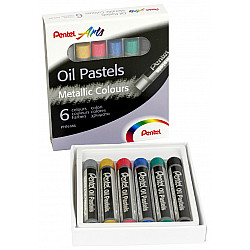 Pentel Oil Pastels - Metallic Colours - Set of 6