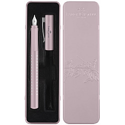 Faber-Castell Grip Sparkle Fountain Pen Giftset - Rose