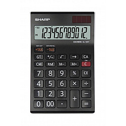 Sharp EL125TWH Calculator - Desk Size - Black/White