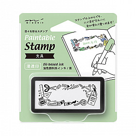 Midori Half-Size Pre-Inked Stamp - Stationery