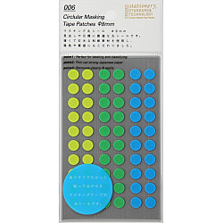 Stalogy Masking Dots - Circular Masking Tape Patches - Rond - 8 mm - Shuffle Earth