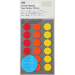 Stalogy Masking Dots - Circular Masking Tape Patches - Rond - 16 mm - Shuffle Fine