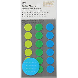 Stalogy Masking Dots - Circular Masking Tape Patches - Rond - 16 mm - Shuffle Earth