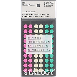 Stalogy Masking Dots - Circular Masking Tape Patches - Rond - 8 mm - Shuffle Ice Cream