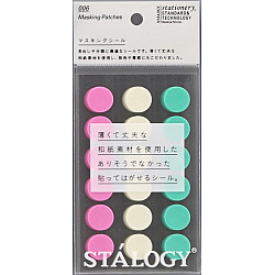 Stalogy Masking Dots - Circular Masking Tape Patches - Rond - 16 mm - Shuffle Ice Cream