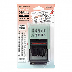 Midori Pre-Inked Paintable Rotating Date Stamp - Cat