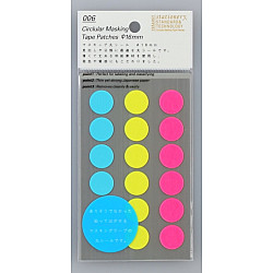 Stalogy Masking Dots - Circular Masking Tape Patches - Rond - 16 mm - Shuffle Neon