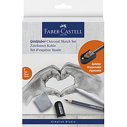 Faber-Castell Goldfaber Charcoal Sketch Starter Set - Houtskool Set van 8
