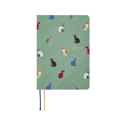 Hobonichi HON A6 2024 - Japanese Edition - January Start - Bow & Tie: Cats & Me