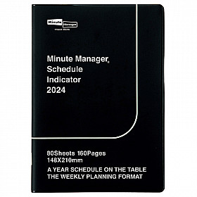 * Hightide Minute Manager Diary 2024 - A5 Weekly - Black